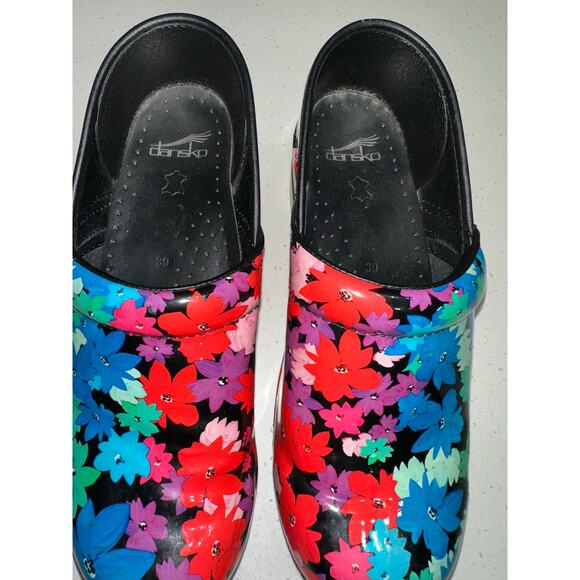 Dansko Women’s Twin Pro Flower Professional Clogs Patent Leather EU 39 US 8 - Picture 5 of 12